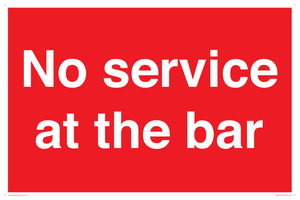 No service at the bar